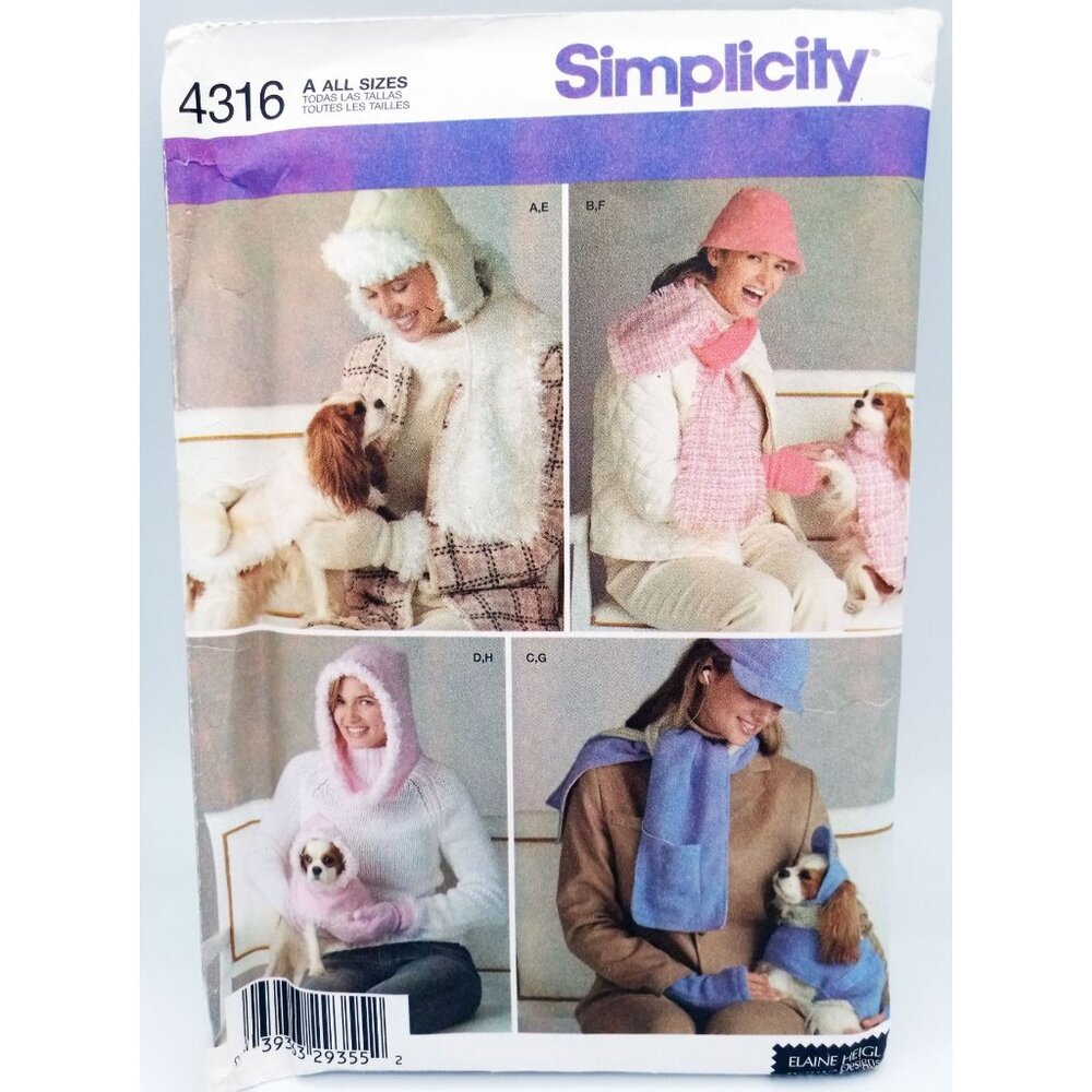 Simplicity Pattern 4316 Misses Hat in 3 Sizes Accessories Dog Clothes Uncut